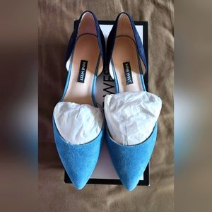 Nine West Multi Color 2 tone suede blues Flats Size 8 $13